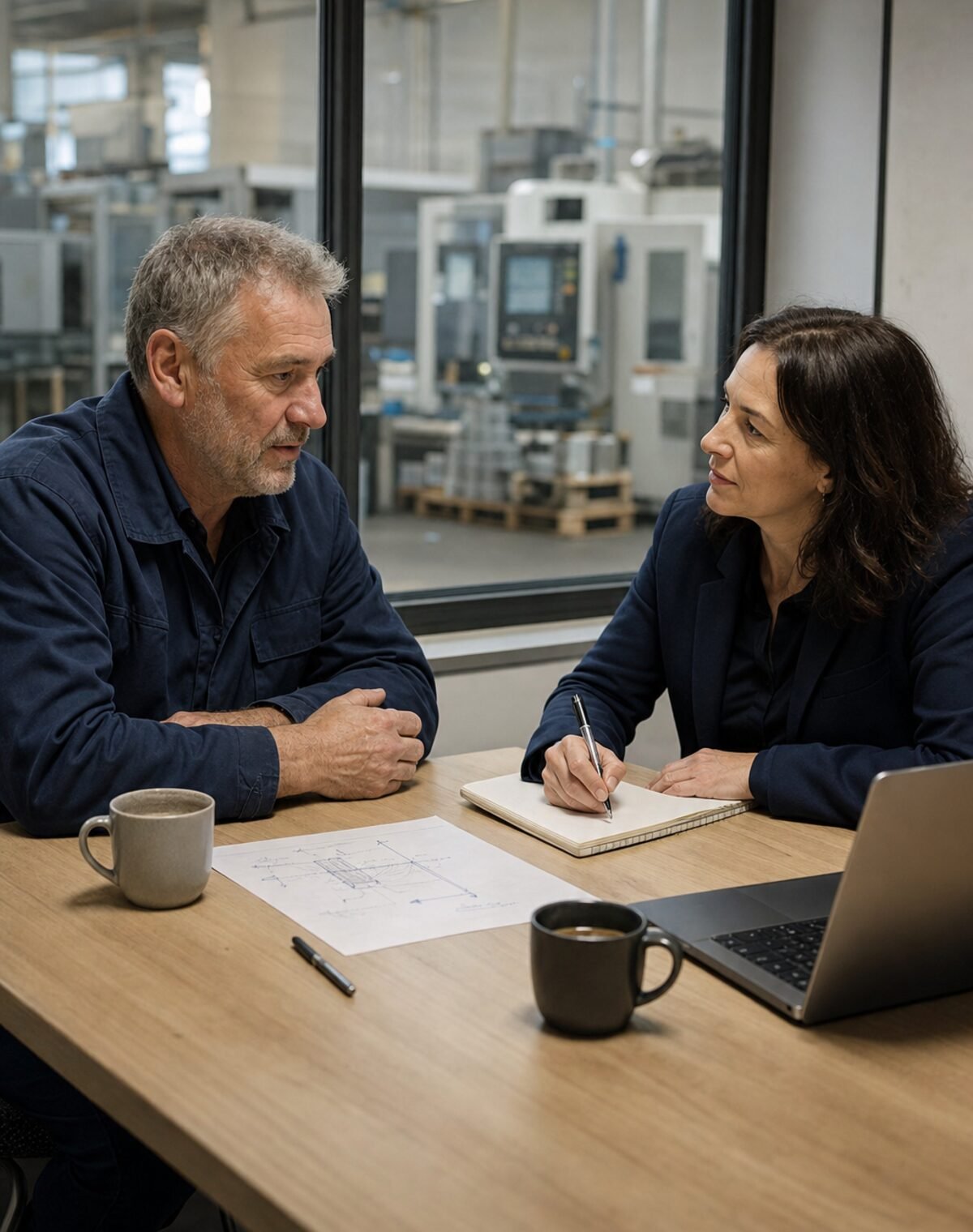 Erstgespräch mit dem Inhaber im Hallenbüro – Unternehmensberatung Regensburg